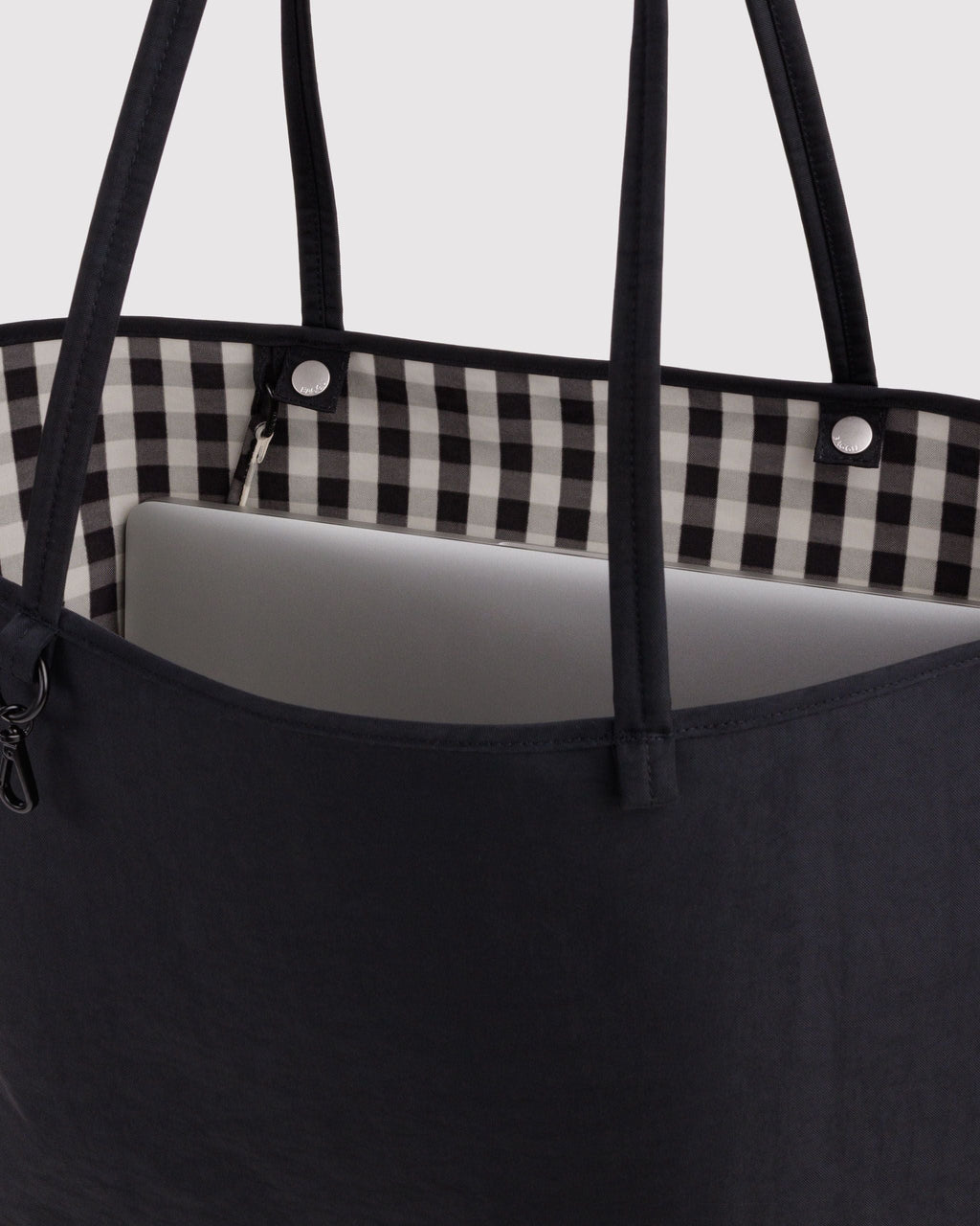 Large Nylon Reversible Tote - Black Mix