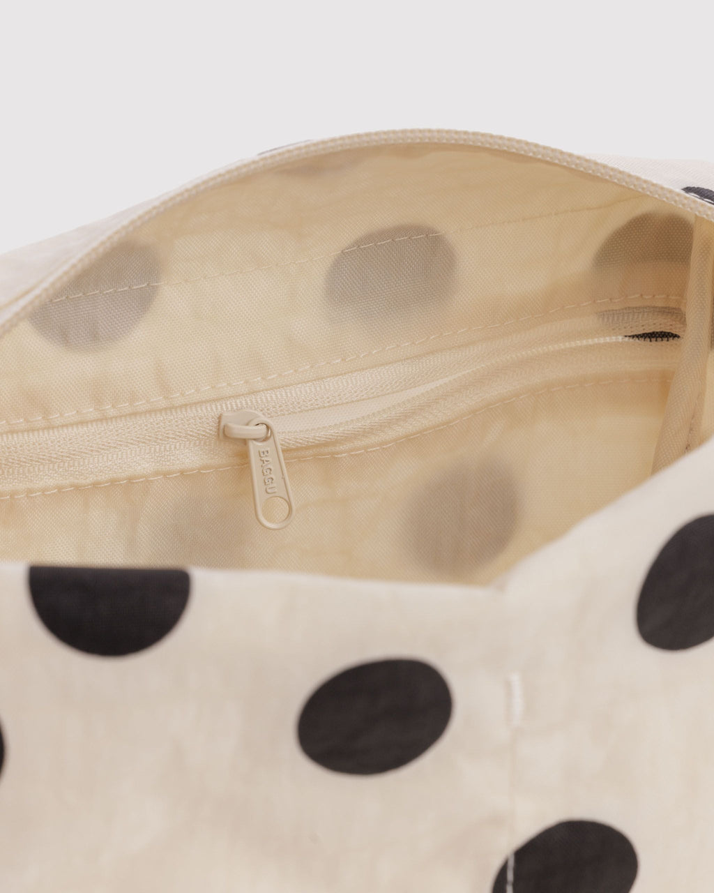 Dopp Kit - Cream and Black Polka Dot